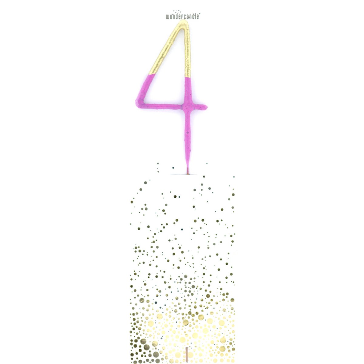 4 Bicolor 2-farbig gold pink Wondercandle® classic