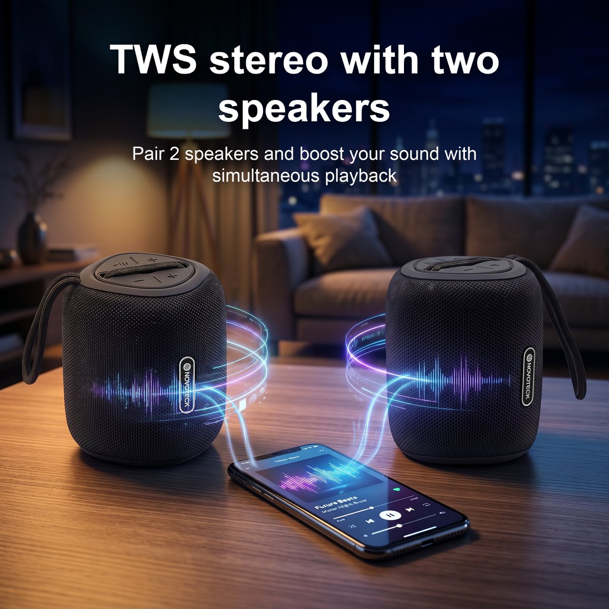 Altavoz Bluetooth portátil XB-009: negro, libertad inalámbrica y diseño práctico para el día a día