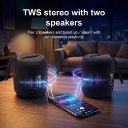 Altavoz Bluetooth portátil XB-009: negro, libertad inalámbrica y diseño práctico para el día a día