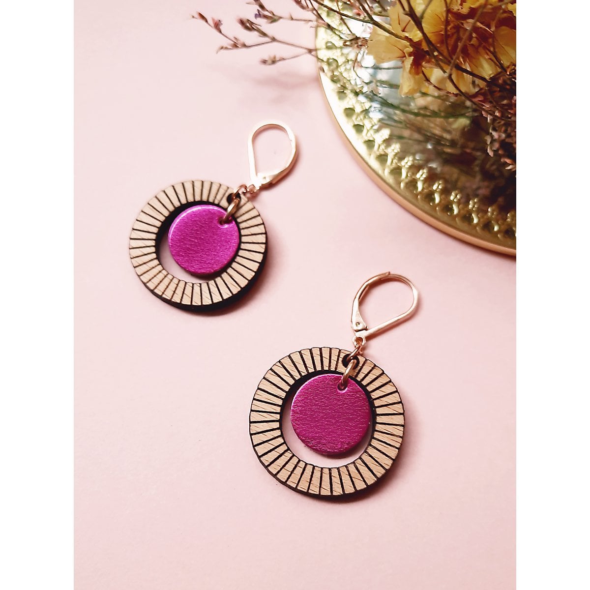BULLE Fuchsia earrings