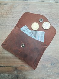 Faltbrieftasche - Analinenleder - handgefertigt - Fuchs