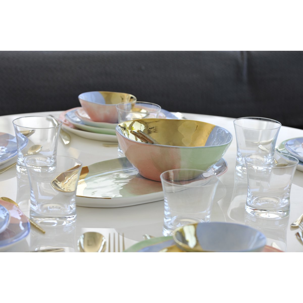Plat ovale tricolore-Paradise