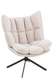 Sedia J-Line Relax Cushion On Frame - tessuto/metallo - beige