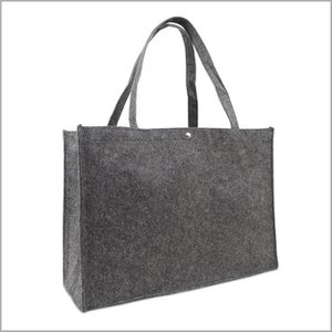 Luxury Carrying Bag - Felt - Shopper - Shopping Bag - Anthracite - Dark gray - 45x15x33cm - Reinforced bottom