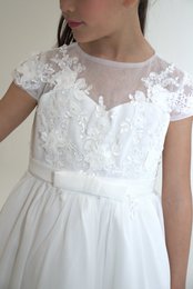 Ceremonial dress JEANNE - White - Size: 130 cm (7/8 years)