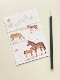 Postkort "Heste" P_86 | Børn | Invitation | Fødselsdag invitation | Pige | hest | Pandehår | Ridning | Børns fødselsdag | || HJERTE & PAPIR