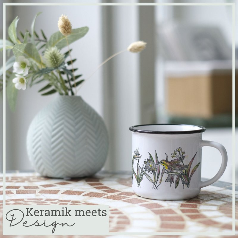 Keramiktasse – Kolibris Dschungel