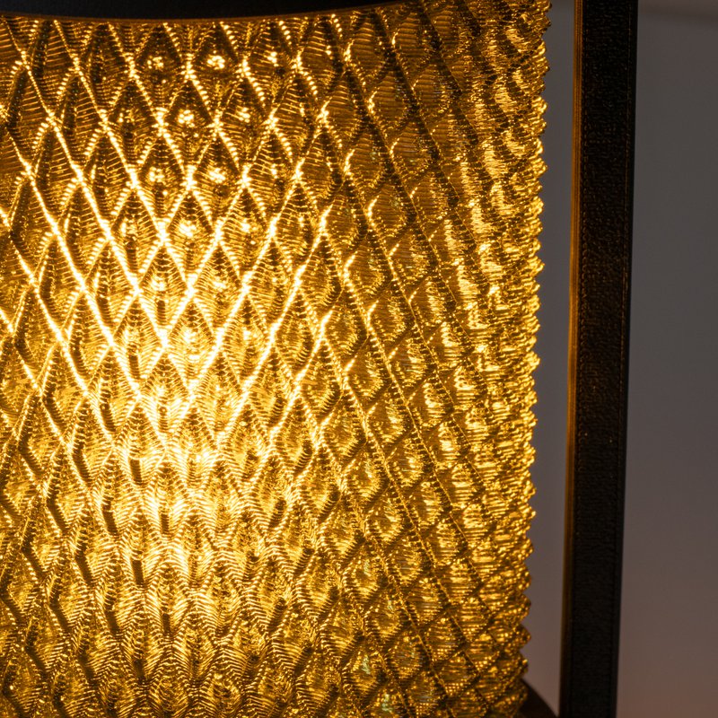 Oliven PRISM lampe – moderne geometrisk skærm, genanvendt PETG, omgivende belysning, E14