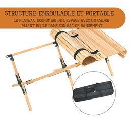 Klappbarer Holztisch zum Camping