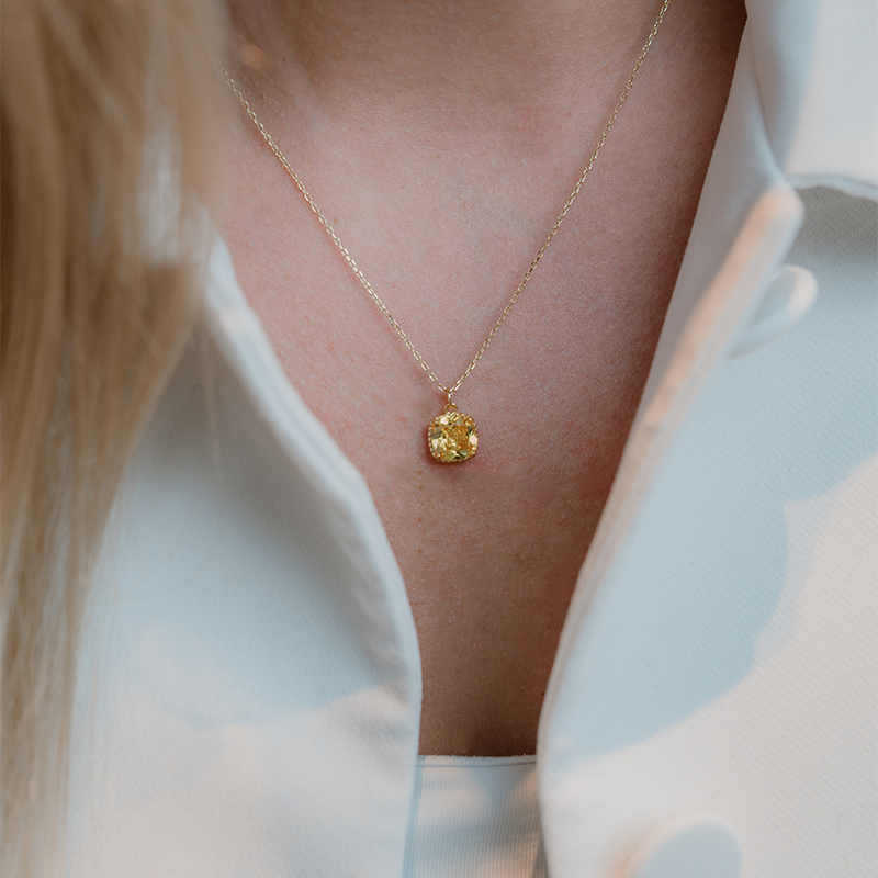 Geboortesteen Ketting november citrien