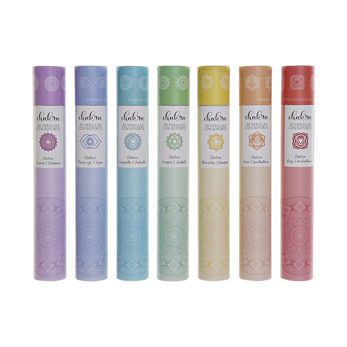 ZESTAW KADZIDŁEK 30 AROMA 35X19,5X29 CHAKRAS 7 IN186239