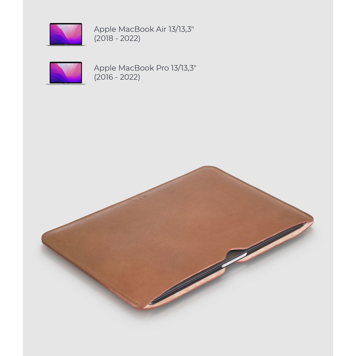 13 inch MacBook sleeve AVIOR Tan