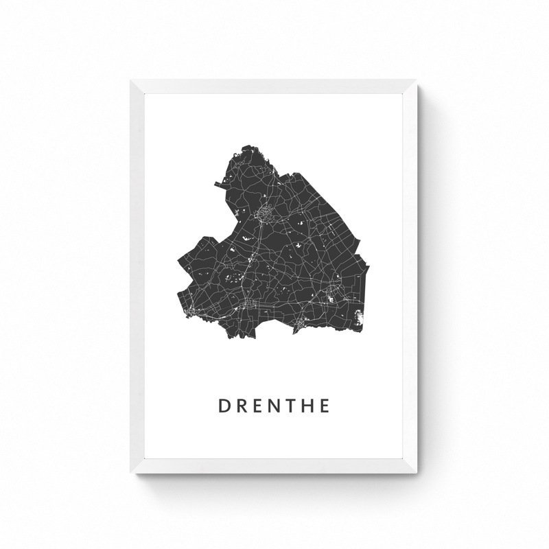 Drenthe Province Map - Map Poster