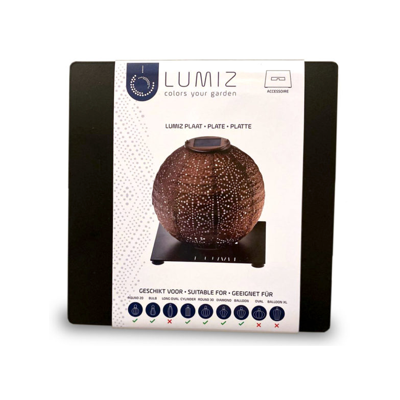 Lumiz metal plate - 20 cm - black