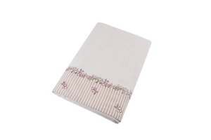 Katoenen handdoek Vintge wit 70x140 cm Isabelle Rose