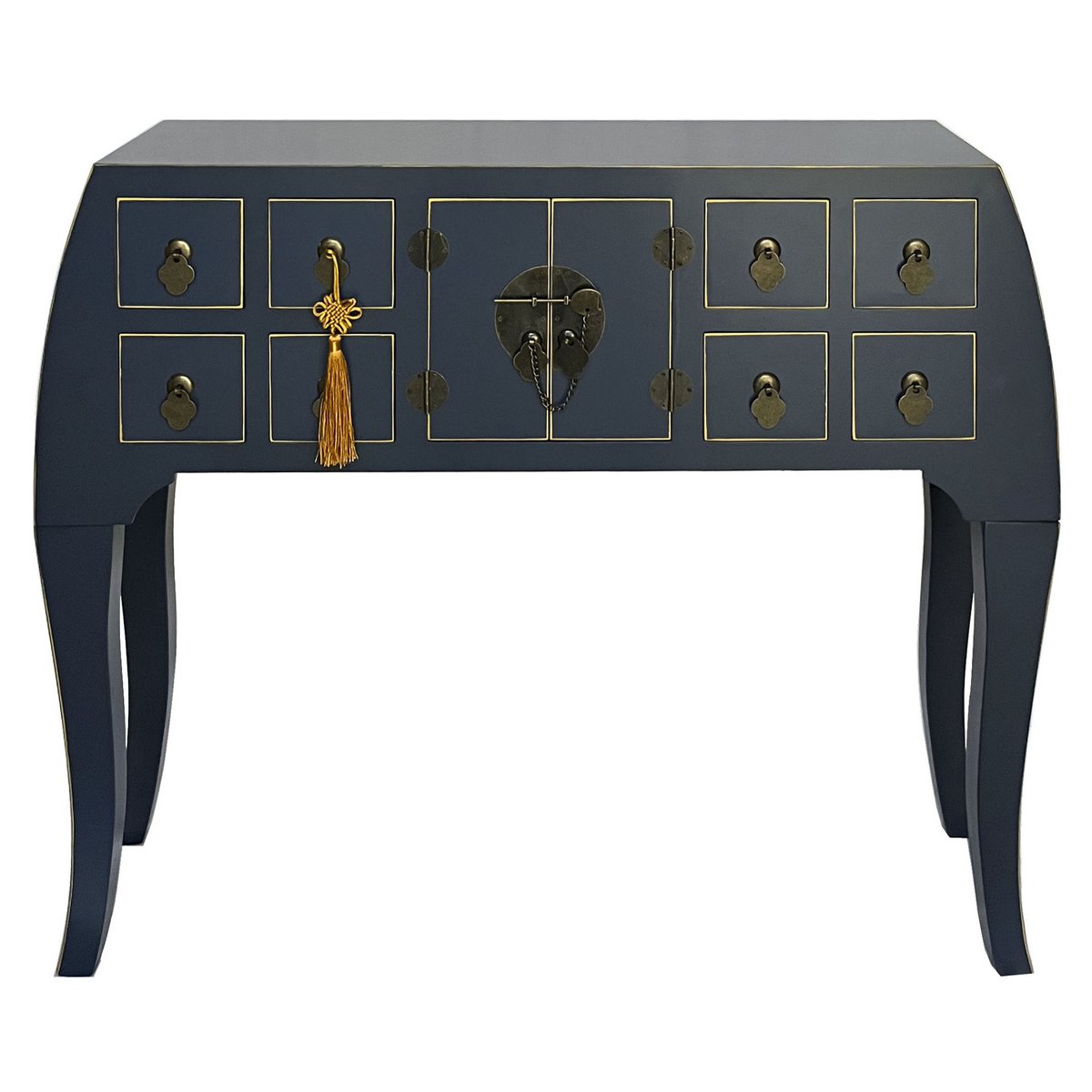 CONSOLE MDF SAPIN 98X26X80 BLEU ORIENTAL MB208298