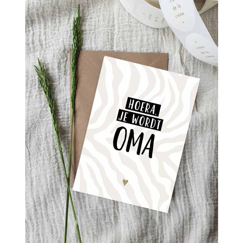 Ansichtkaart || Hoera je wordt oma