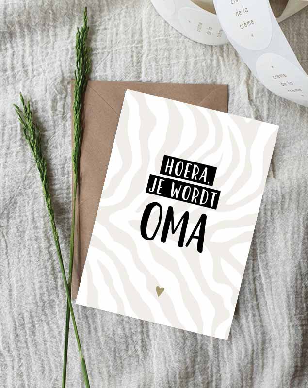 Ansichtkaart || Hoera je wordt oma