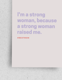 Postkarte "Raised by a strong Women" 