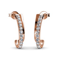 Joyce Earrings - Rose Gold and Crystal