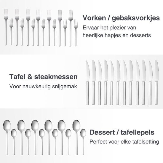 Luxe Bestekset Elegance - 6 Pers.