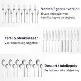 Luxe Bestekset Elegance - 6 Pers.