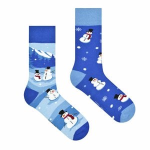 Snowman Socken | Wintersocken - ungezwungene nicht übereinstimmende Socken