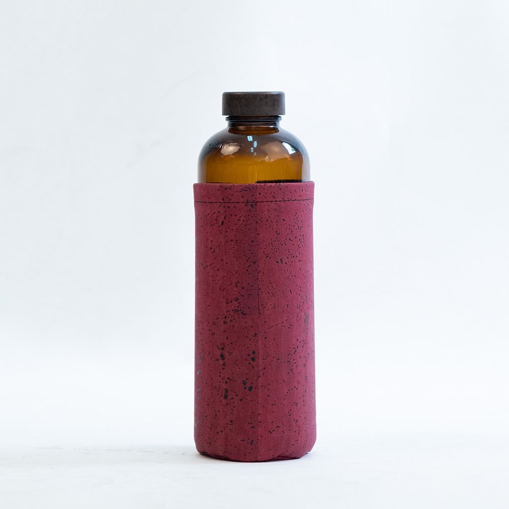 Water bottle - wine red cover - 600ml