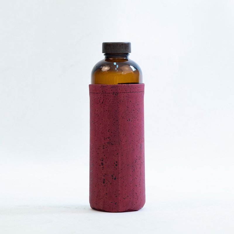 Water bottle - wine red cover - 600ml