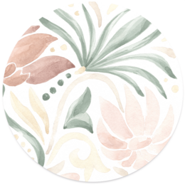 Wall circle Ibiza floral