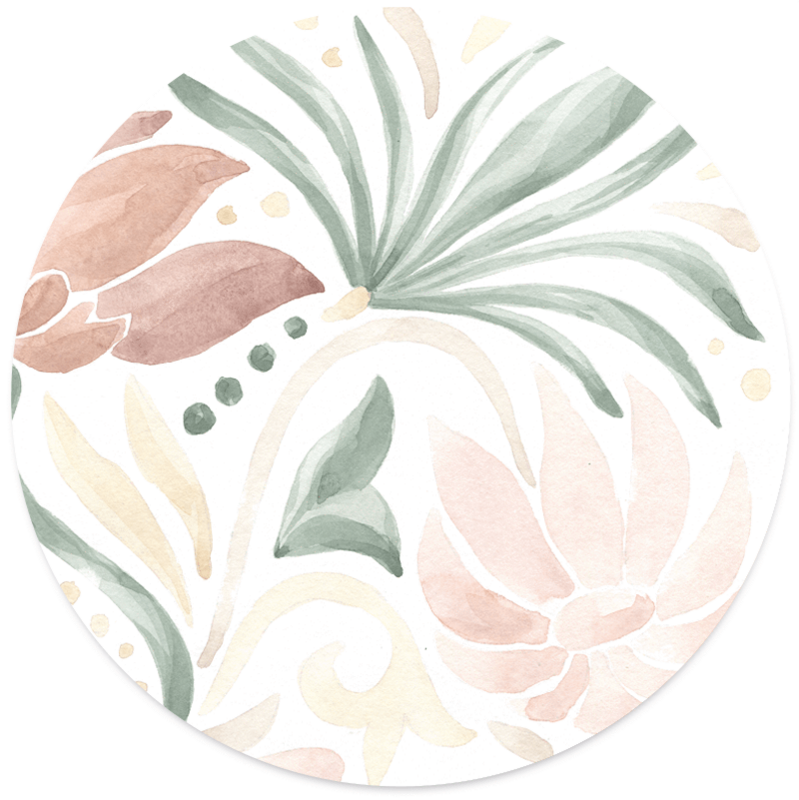 Wall circle Ibiza floral
