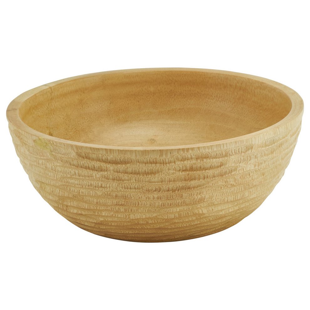 Wooden bowl - fruit bowl - salad bowl - model Carved Low - natural - different sizes