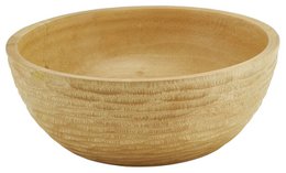 Træskål - frugtskål - salatskål - model Carved Low - natur - forskellige størrelser