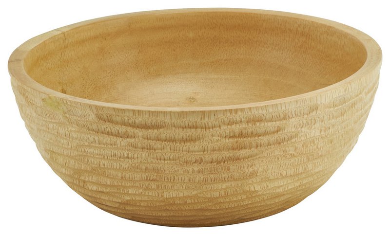 Drewniana miska - miska na owoce - salaterka - model Carved Low - natural - różne rozmiary