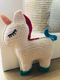 Luna-Leena unicorn cuddle rainbow - organic cotton - 0+ - hand crocheted in Nepal