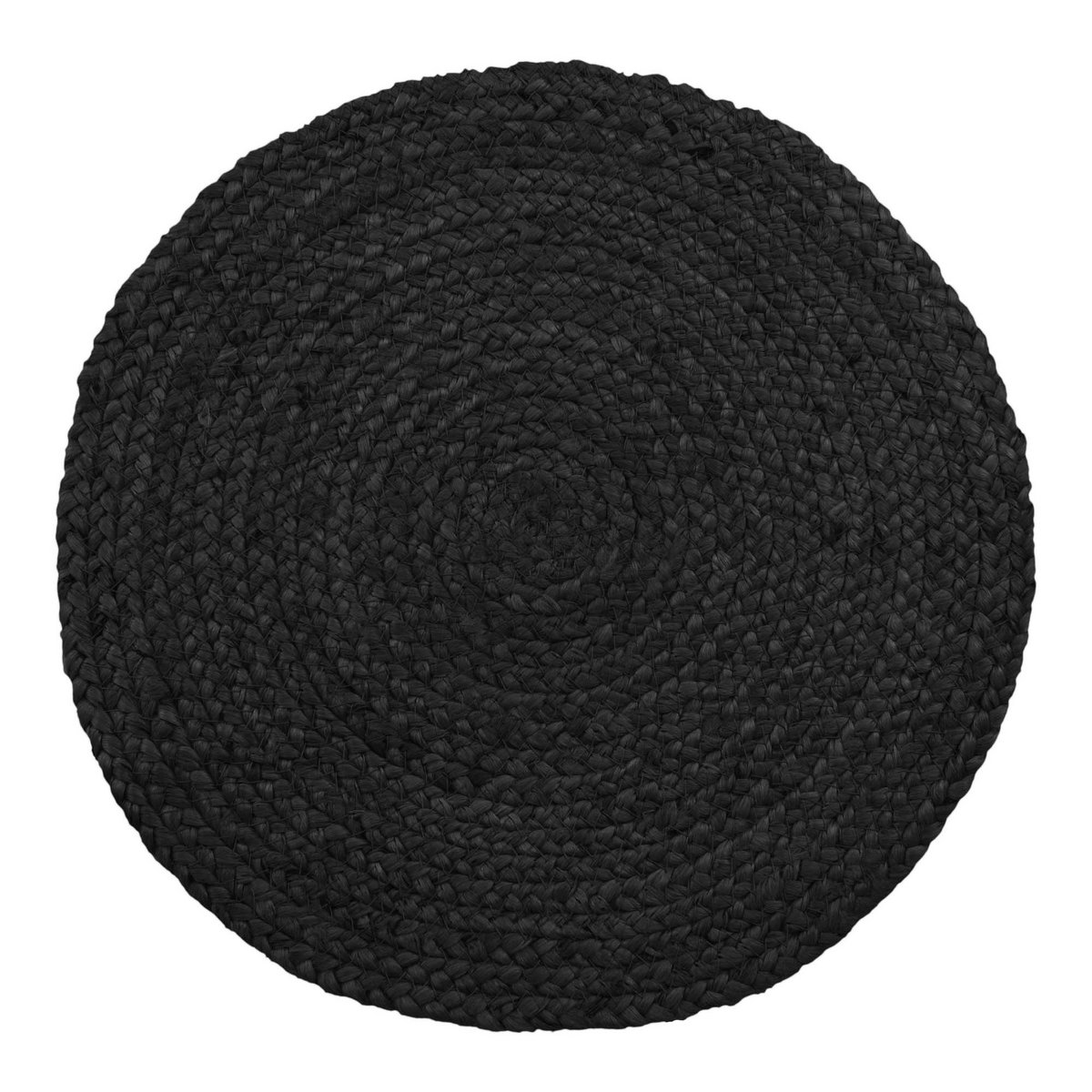 Bombay Placemat - Dark Grey, Jute, Ø38cm - Set of 4