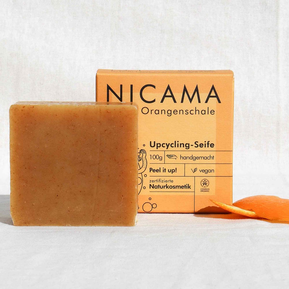 NICAMA - upcycling zeep met sinaasappelschil