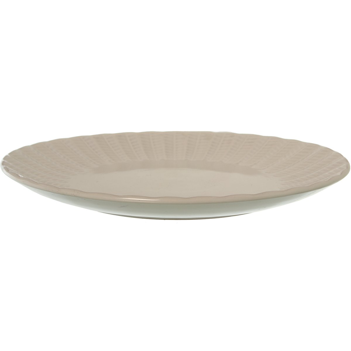 BEŻOWY POJEDYNCZY TALERZ CERAMICZNY _°27X2.8CM CU7319