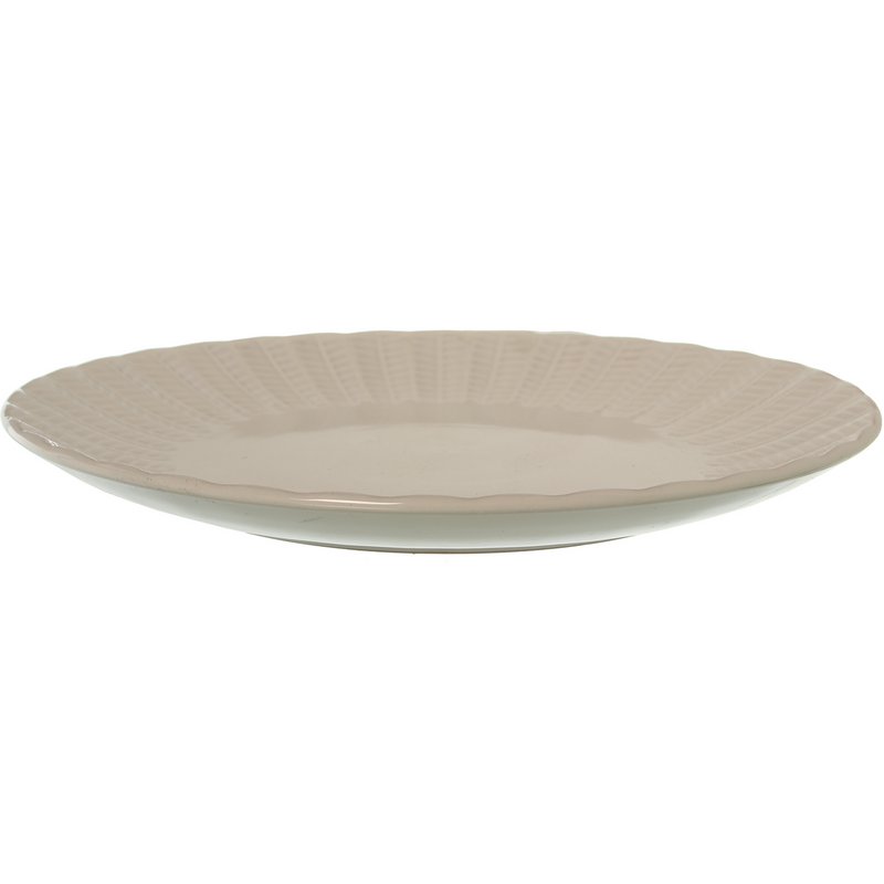 ASSIETTE SIMPLE CÉRAMIQUE BEIGE _°27X2.8CM CU7319