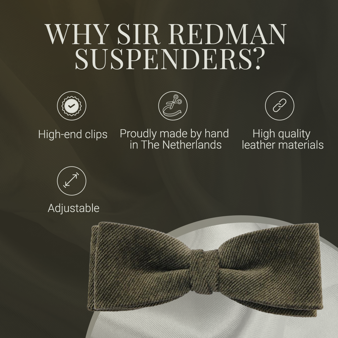 Sir Redman Hosenträger – 3 stabile Clips – grün