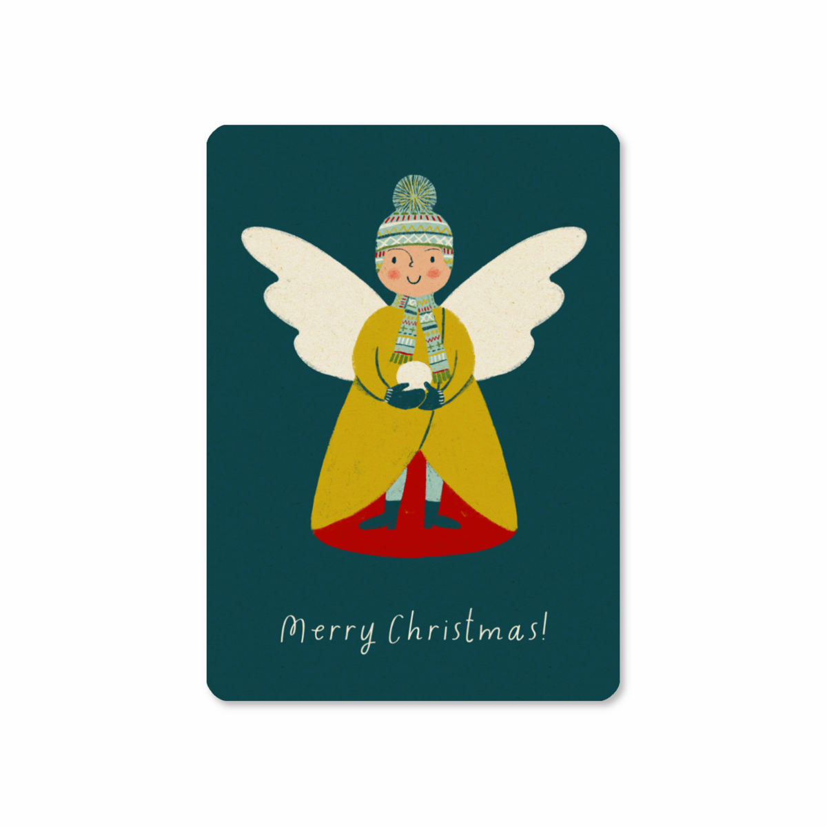 Postcard |  Angel with snow ball