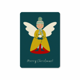 Postcard |  Angel with snow ball