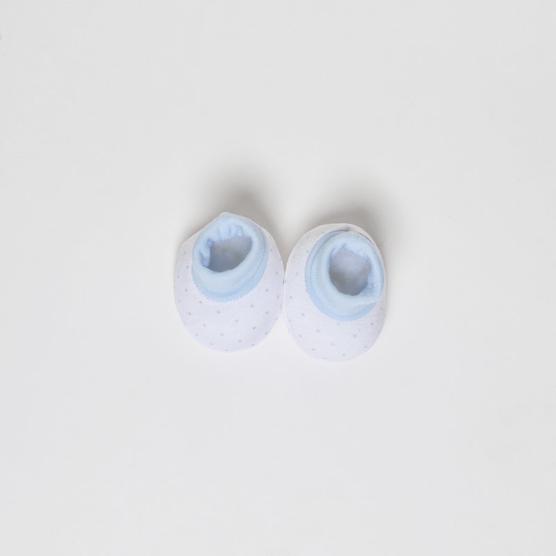 SET 4 PIEZAS (GORRA+GUANTES+BABERO+CALCETINES) PARA RECIÉN NACIDO (0-6 MESES) - 100% ALGODÓN - MOD. AZUL