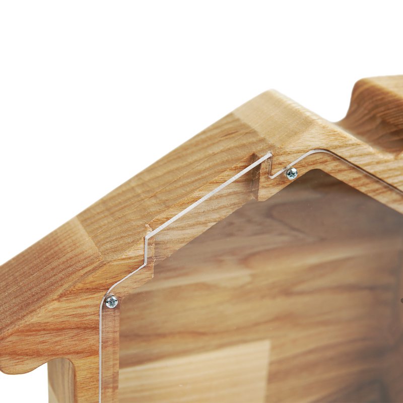 Sparschwein aus Holz, Spardose in Hausform