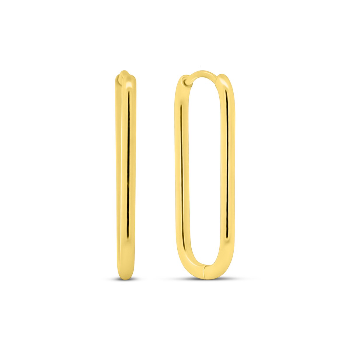 CO88-Kollektion – 8CE-70575 – Stahlohrringe – Ohrringe – Oval – 13 x 28 mm – goldfarben