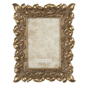 Fotorahmen 10x15 cm Gold -gefärbtes Kunststoffblumenfoto -Framework