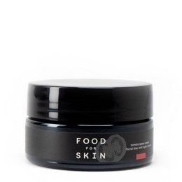 Black jar tomato base day night cream, skincare moisturizer, Food for Skin brand