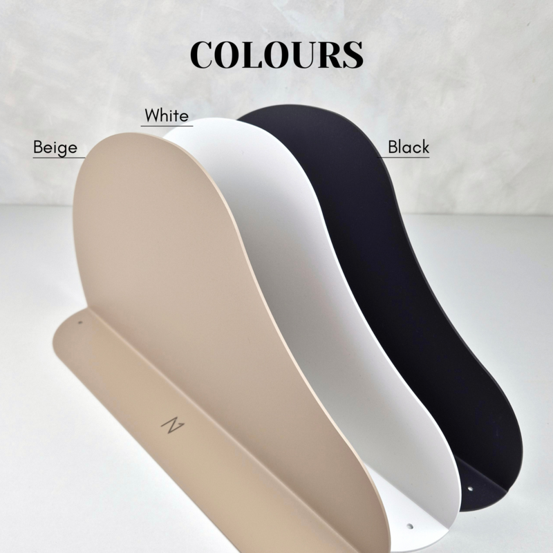 Muurplank mos, wit, beige, zwart