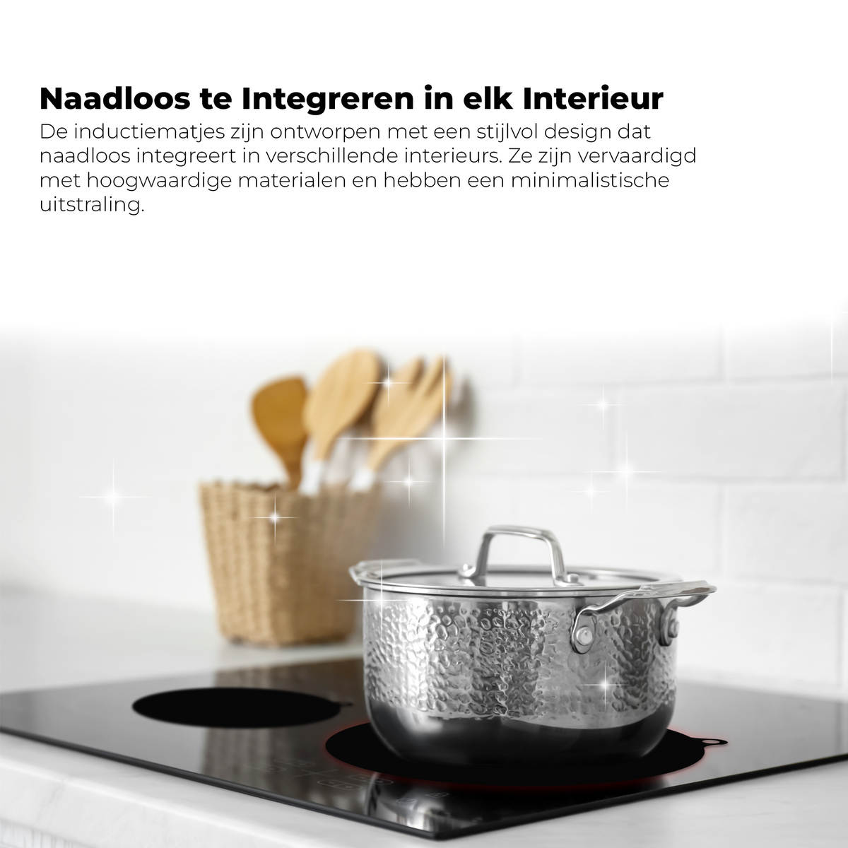 Protectores de inducción: negro, 4 piezas