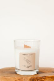 PALO SANTO Vibe lys - klart glas med trævæge